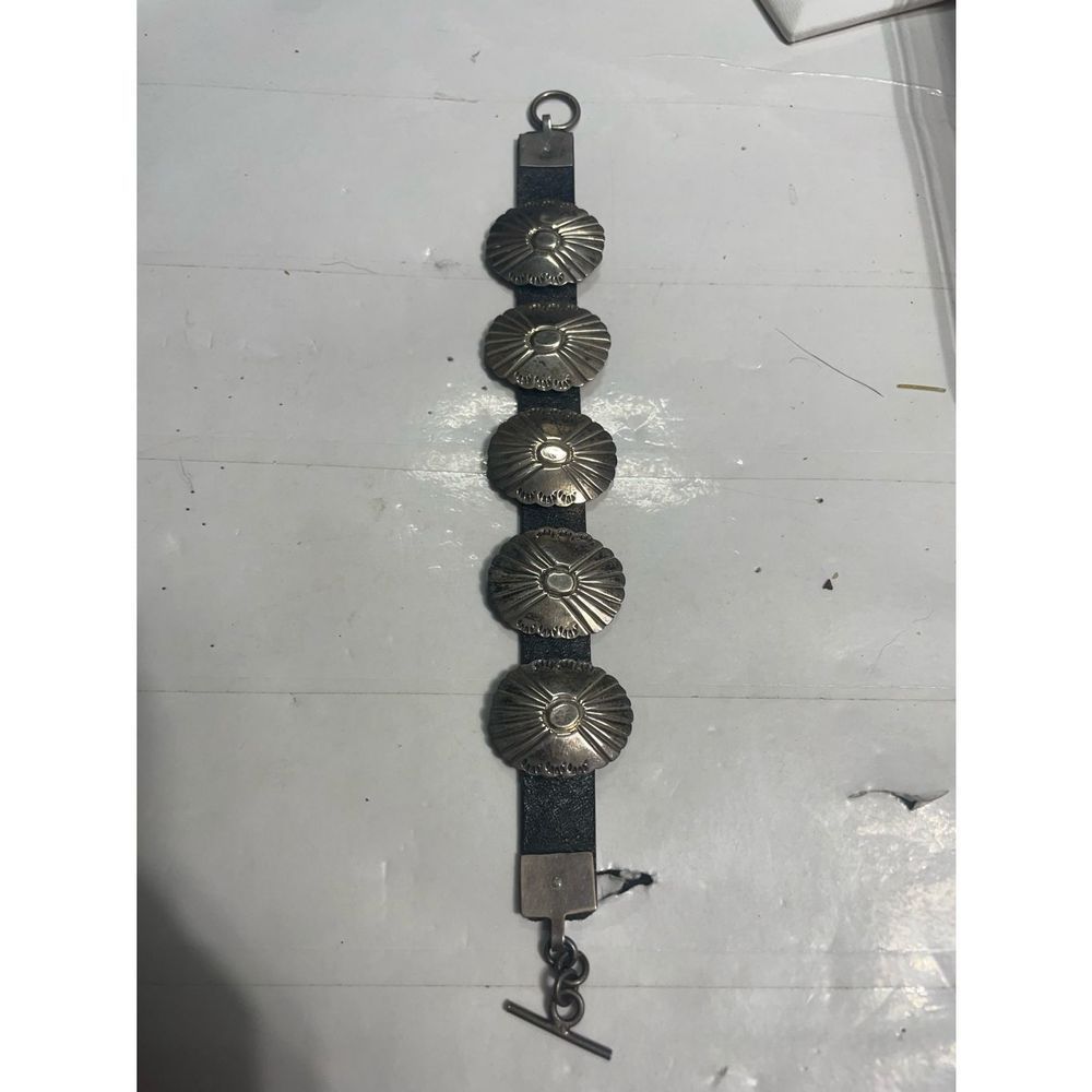 7” vintage sterling silver concho bracelet